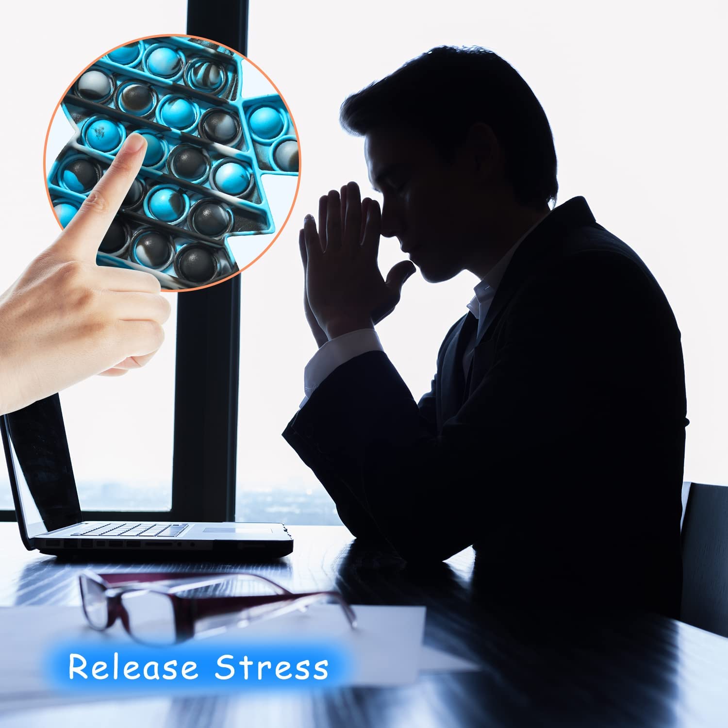 MEIKON Fidget Toys Fidgets Sensory Toys, Push Bubble Sensory Fidget Toys Figetget Toys, Popper Fidge