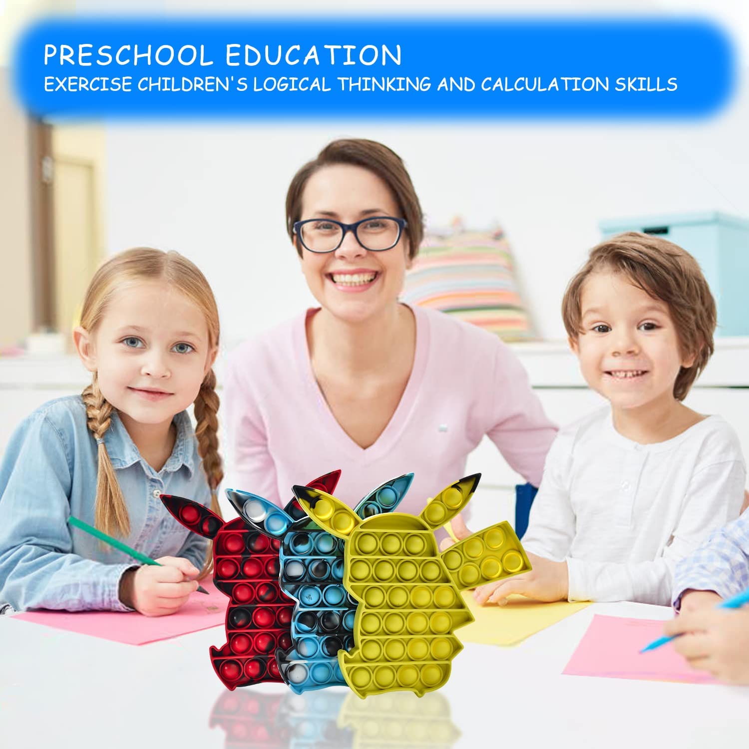 MEIKON Fidget Toys Fidgets Sensory Toys, Push Bubble Sensory Fidget Toys Figetget Toys, Popper Fidge