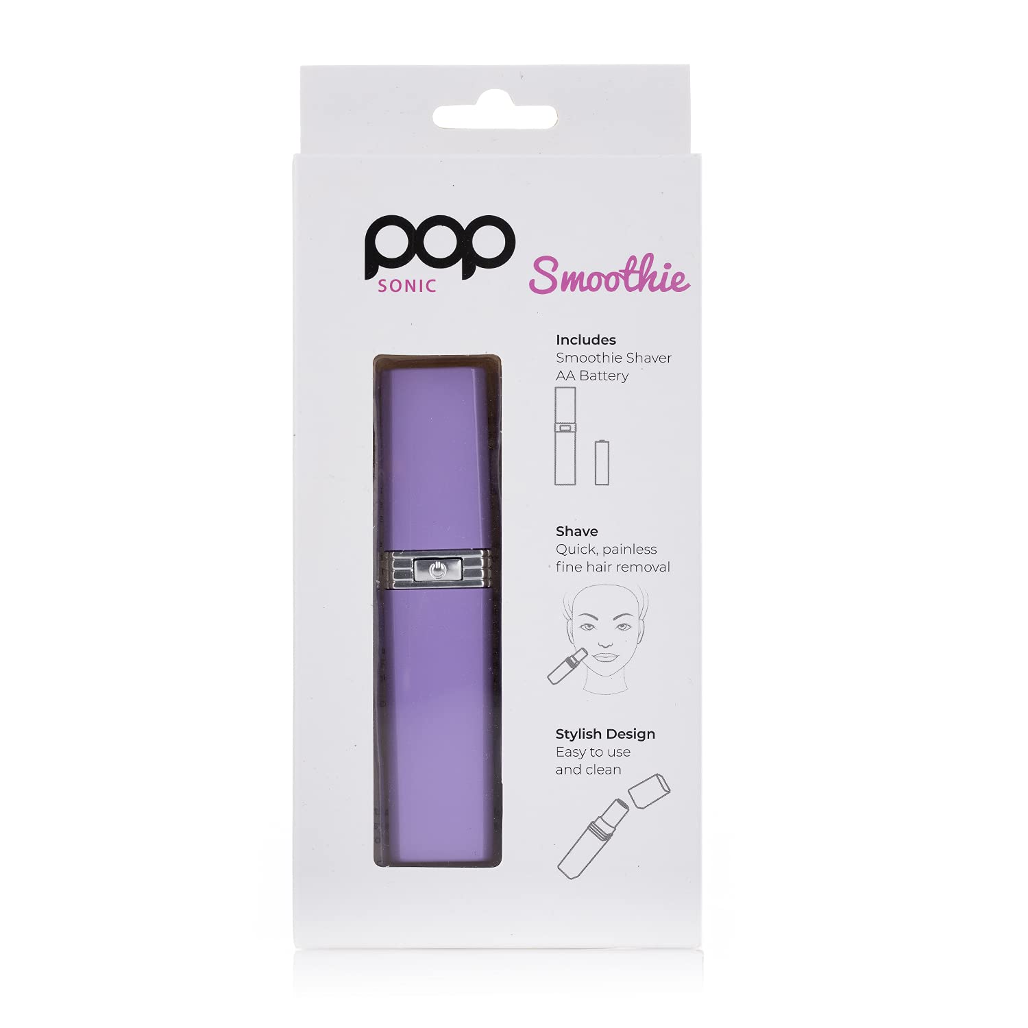 Pop Sonic Smoothie | Bye Bye Unwanted Hair Painless Facial Hair Removal - Lavender