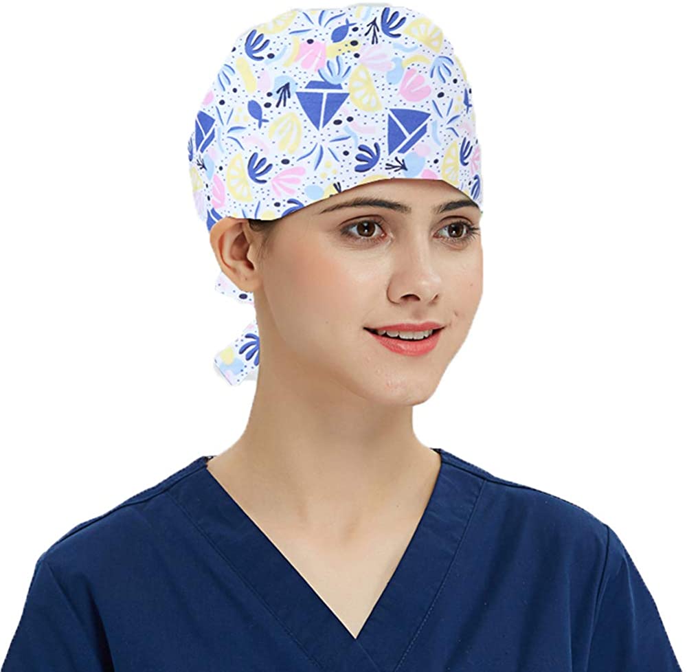 ZIPEI Scrubs Cap Adjustable Working Cap with Sweatband- ​Women