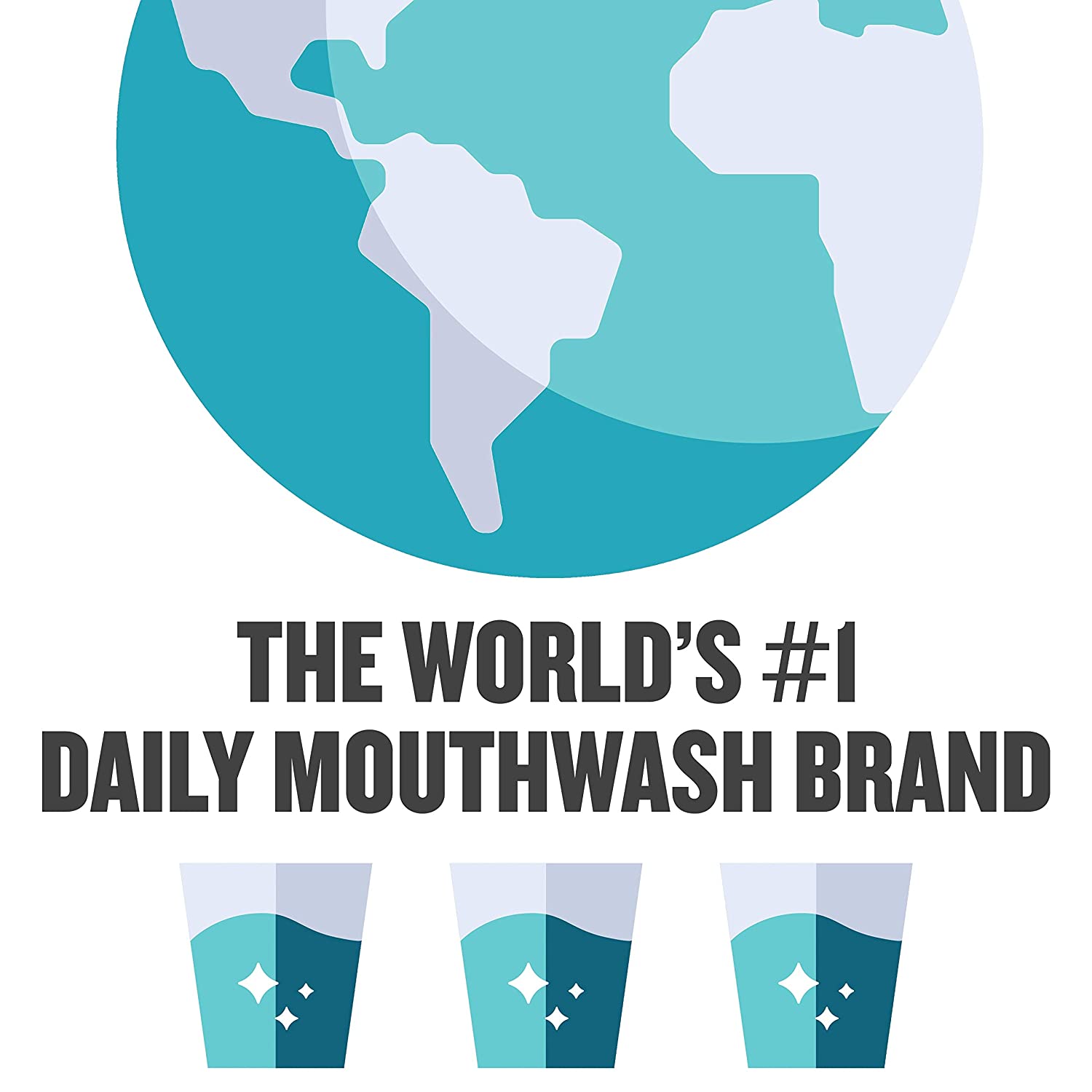 Listerine Cool Mint Antiseptic Mouthwash for Bad Breath, Plaque and Gingivitis, 33.8 Oz