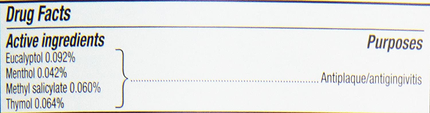 Listerine Cool Mint Antiseptic Mouthwash for Bad Breath, Plaque and Gingivitis, 33.8 Oz