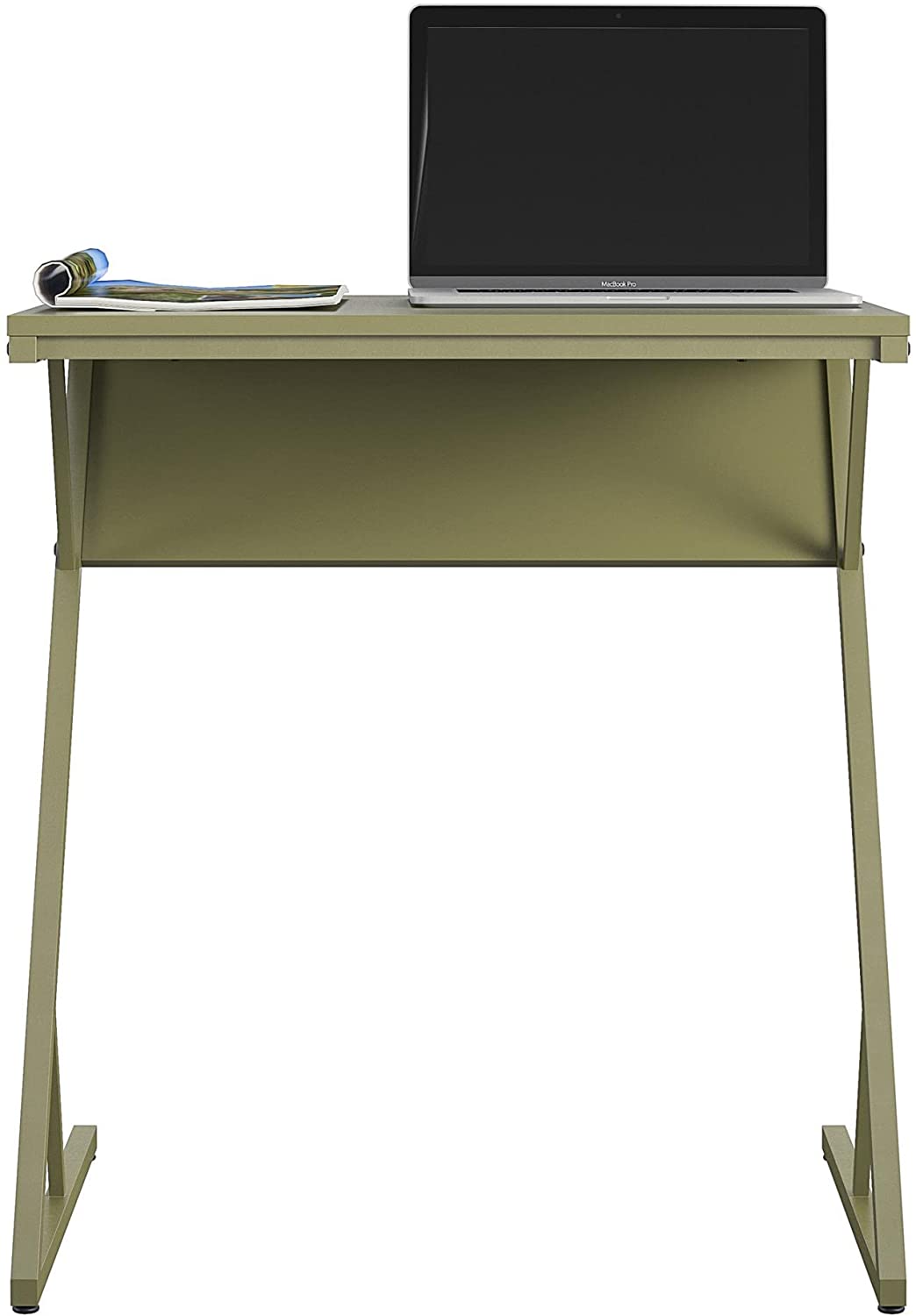 Novogratz Regal Accent Table/Laptop Desk, Olive Green