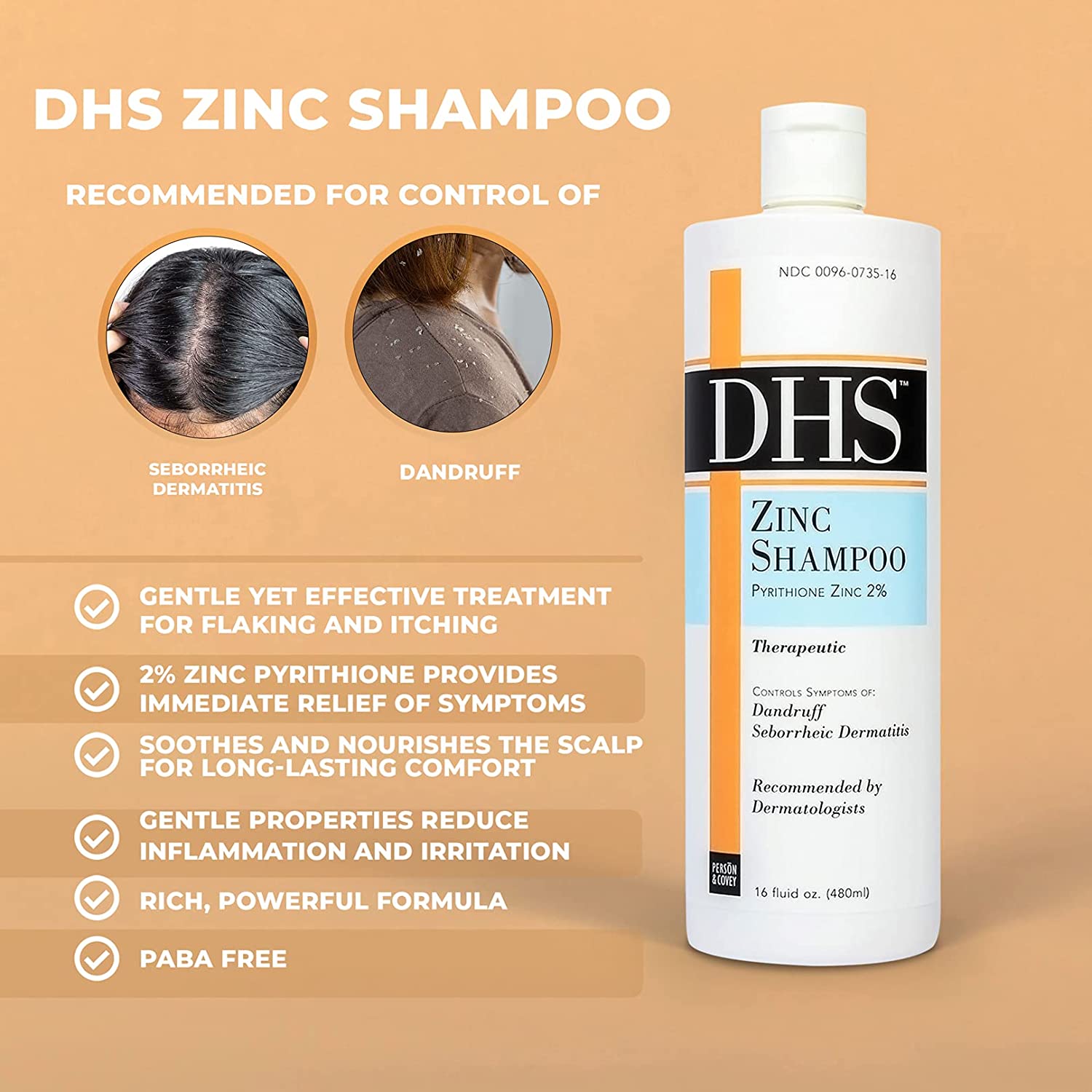 DHS Zinc Shampoo 8 oz