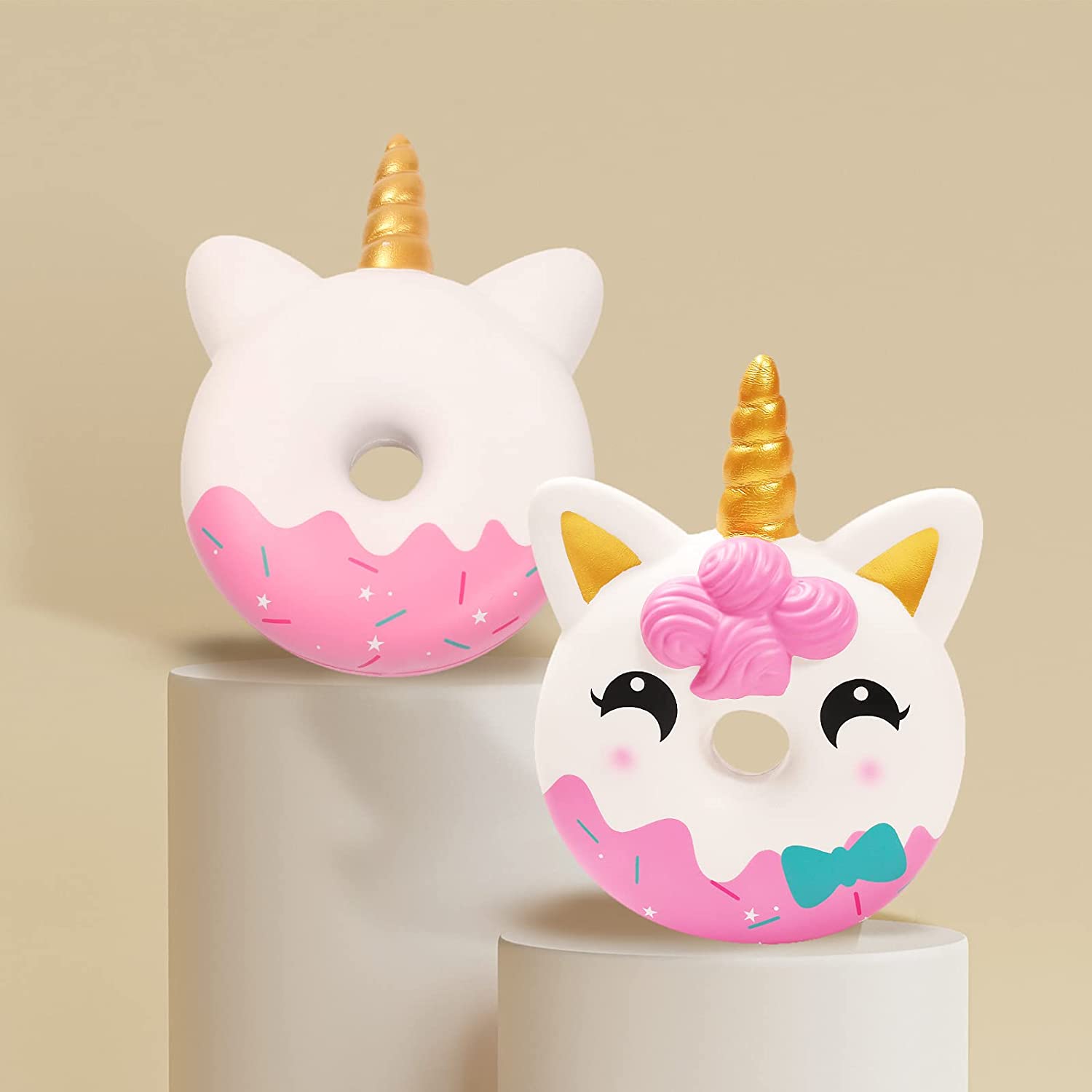 Anboor 13 Inches Squishies Jumbo Unicorn Donut Kawaii Soft Slow Rising Scented Giant Doughnut Squish