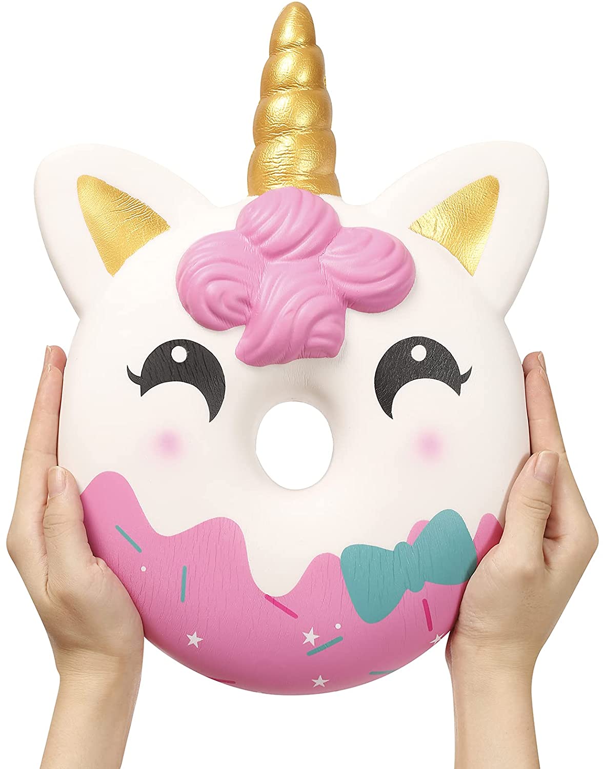 Anboor 13 Inches Squishies Jumbo Unicorn Donut Kawaii Soft Slow Rising Scented Giant Doughnut Squish