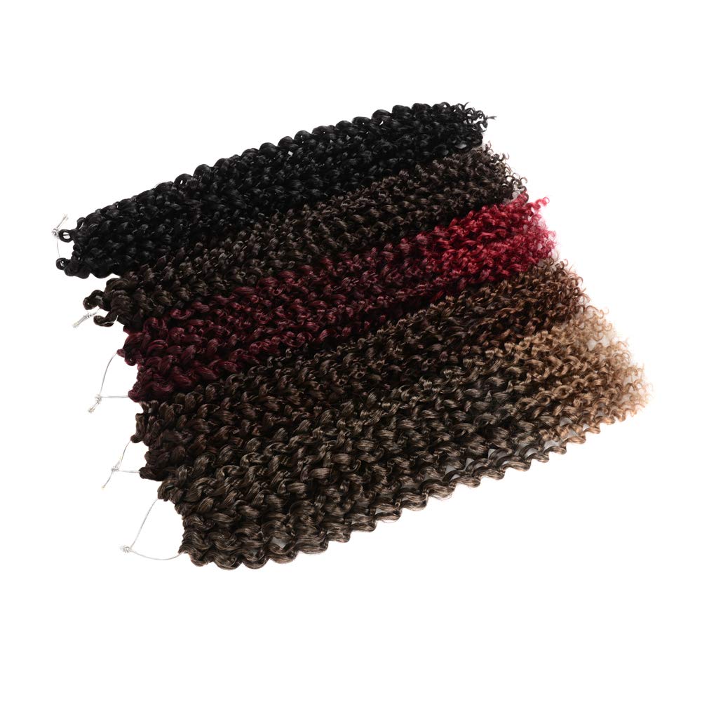 Passion Twist Hair 18Inch 6packs - Dark Brown Water Wave Crochet Braids for Butterfly Locs or Bohemi