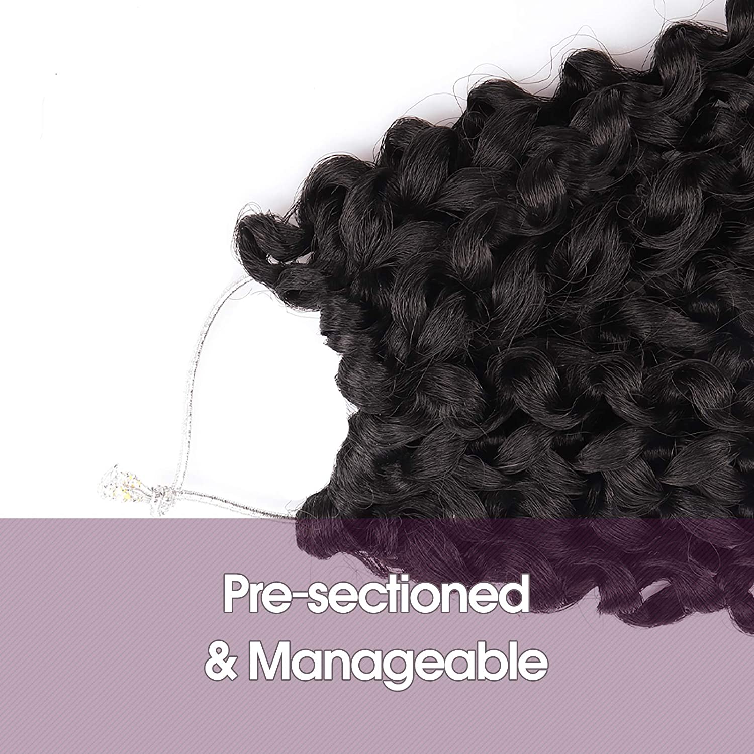 Passion Twist Hair 18Inch 6packs - Dark Brown Water Wave Crochet Braids for Butterfly Locs or Bohemi