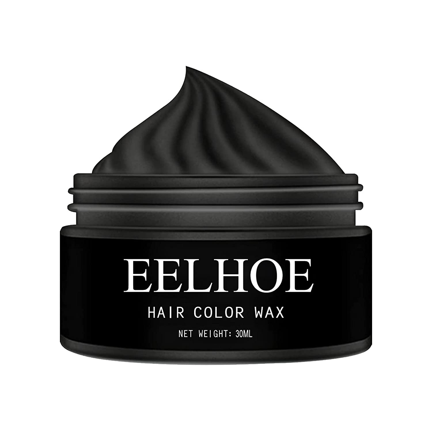LAJI Color Dye Hair Wax Hair Styling Natural Fluffy Color Disposable Dye 30ML (30ML, black)