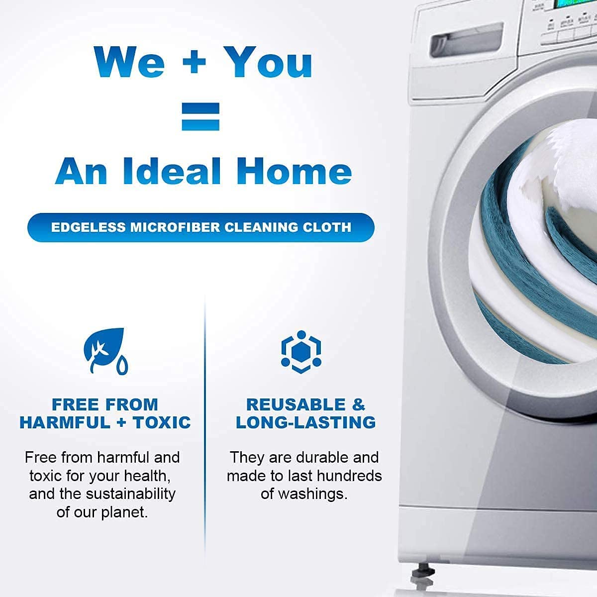 12 Pack Kitchen Towel Dishcloths - 16 × 19 Inch - Substitute for Paper Towel -Extra Absorbent and S