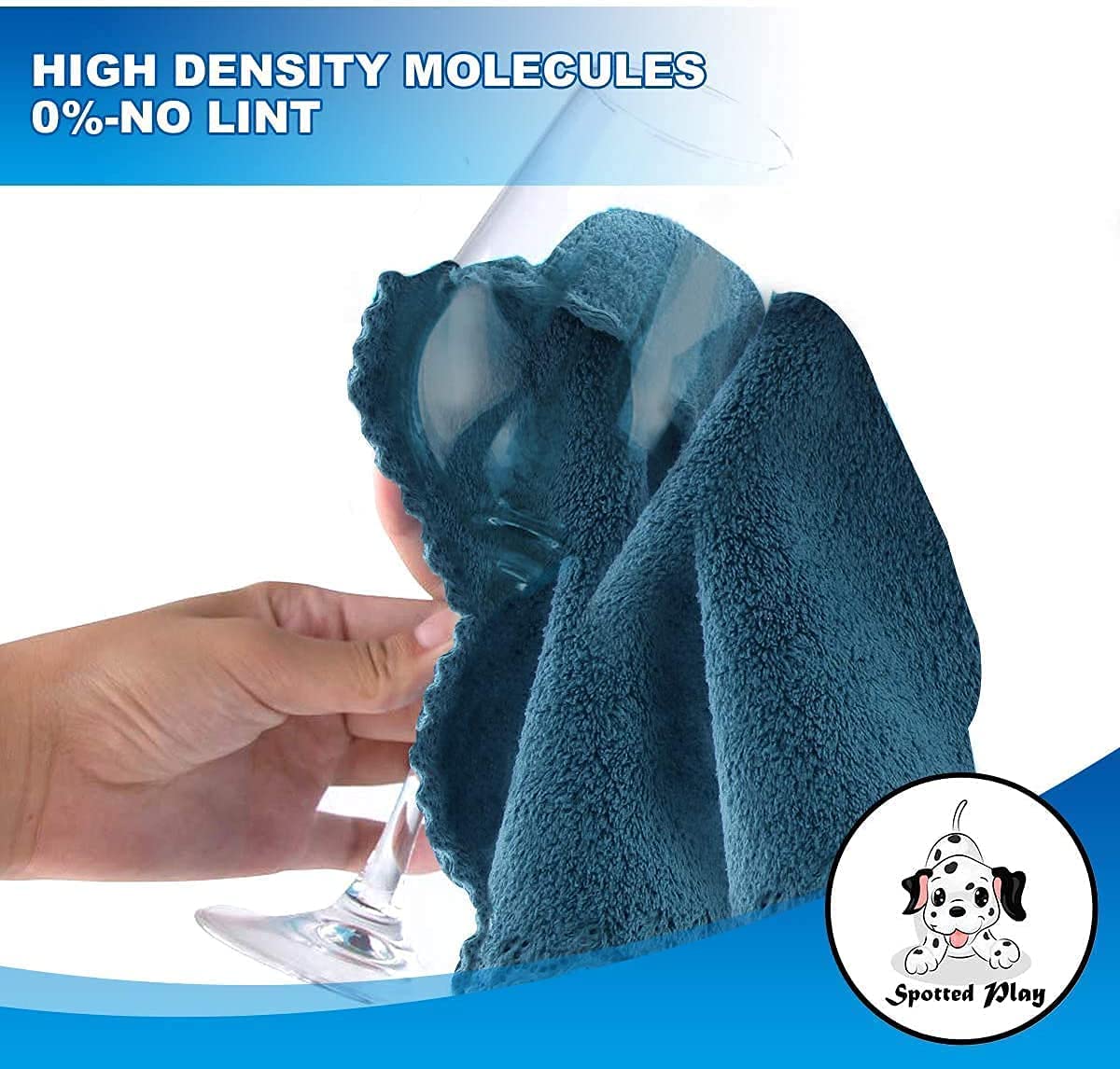 12 Pack Kitchen Towel Dishcloths - 16 × 19 Inch - Substitute for Paper Towel -Extra Absorbent and S