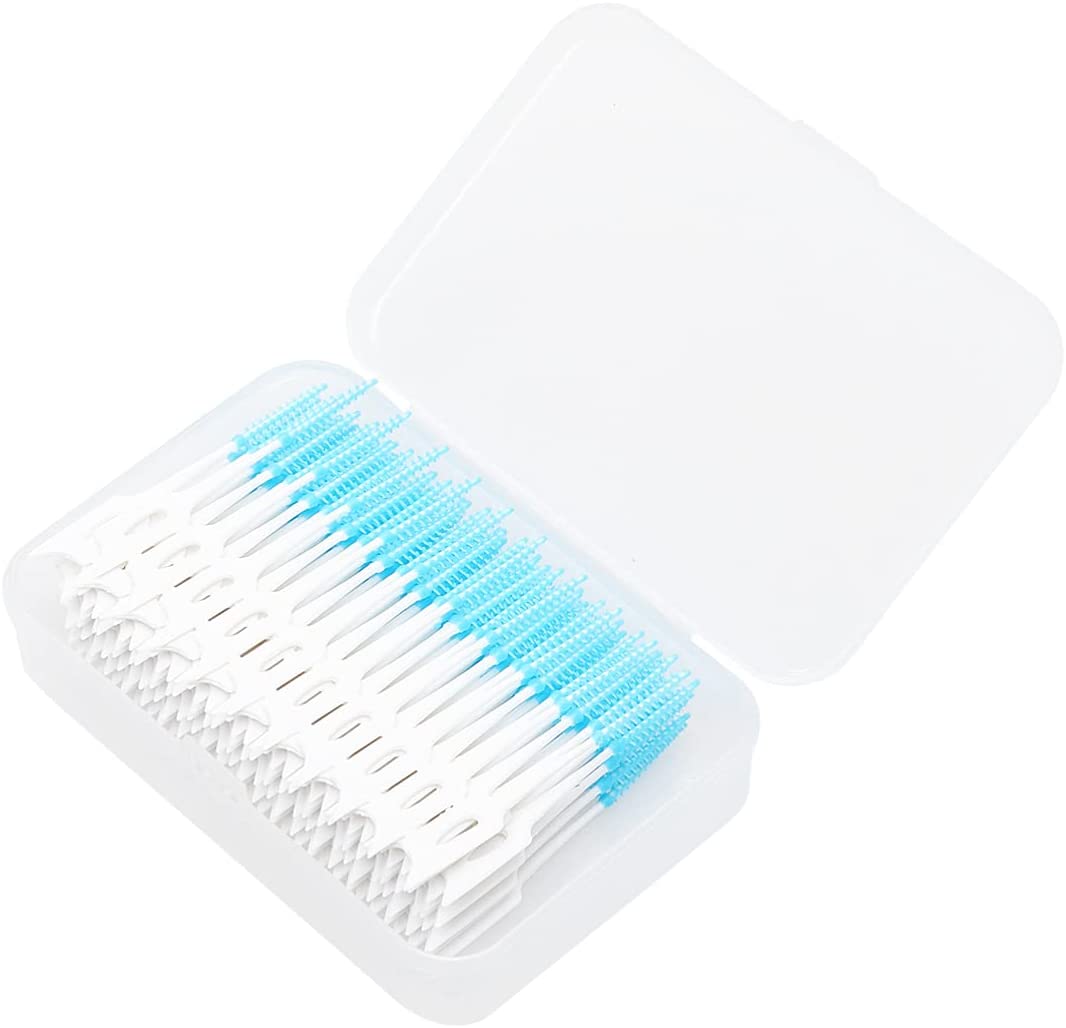 DOITOOL 160Pcs Interdental Brushes for Brace Portable Double- Headed Single Use Soft Silicone Floss 