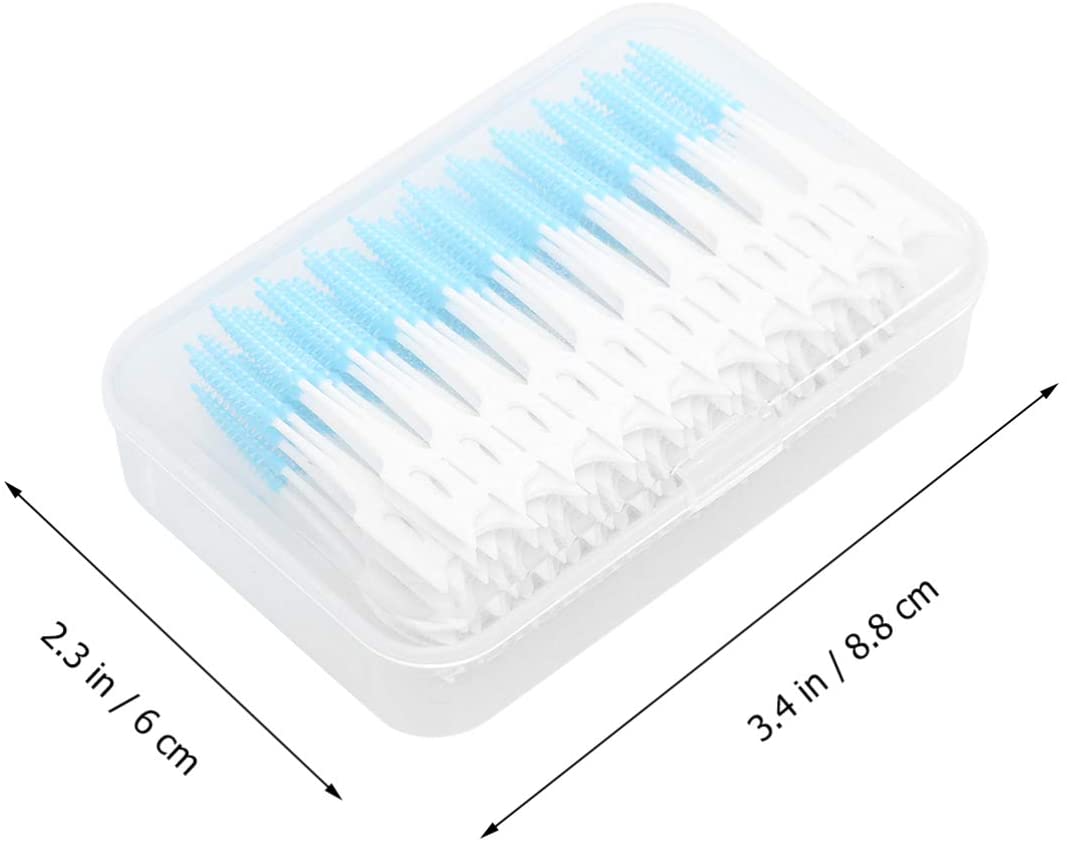 DOITOOL 160Pcs Interdental Brushes for Brace Portable Double- Headed Single Use Soft Silicone Floss 