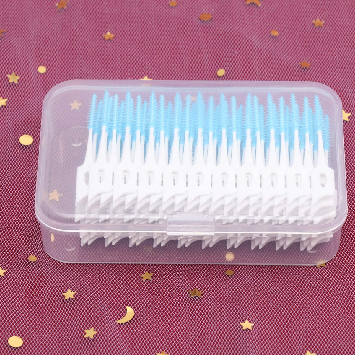 DOITOOL 160Pcs Interdental Brushes for Brace Portable Double- Headed Single Use Soft Silicone Floss 