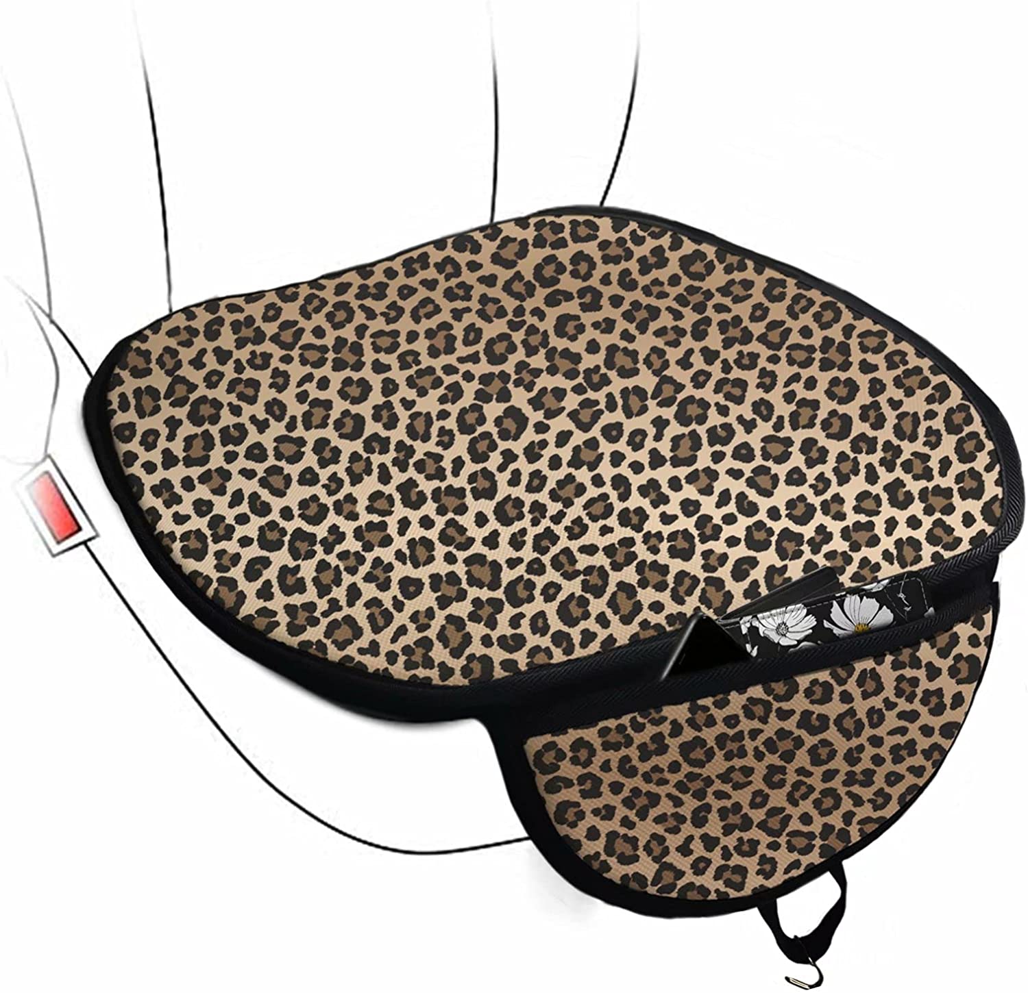 KUIFORTI Funny Giraffe Car Seat Cushion+Rear Bench Protector Seat Mats for Women Men Auto Front Driv