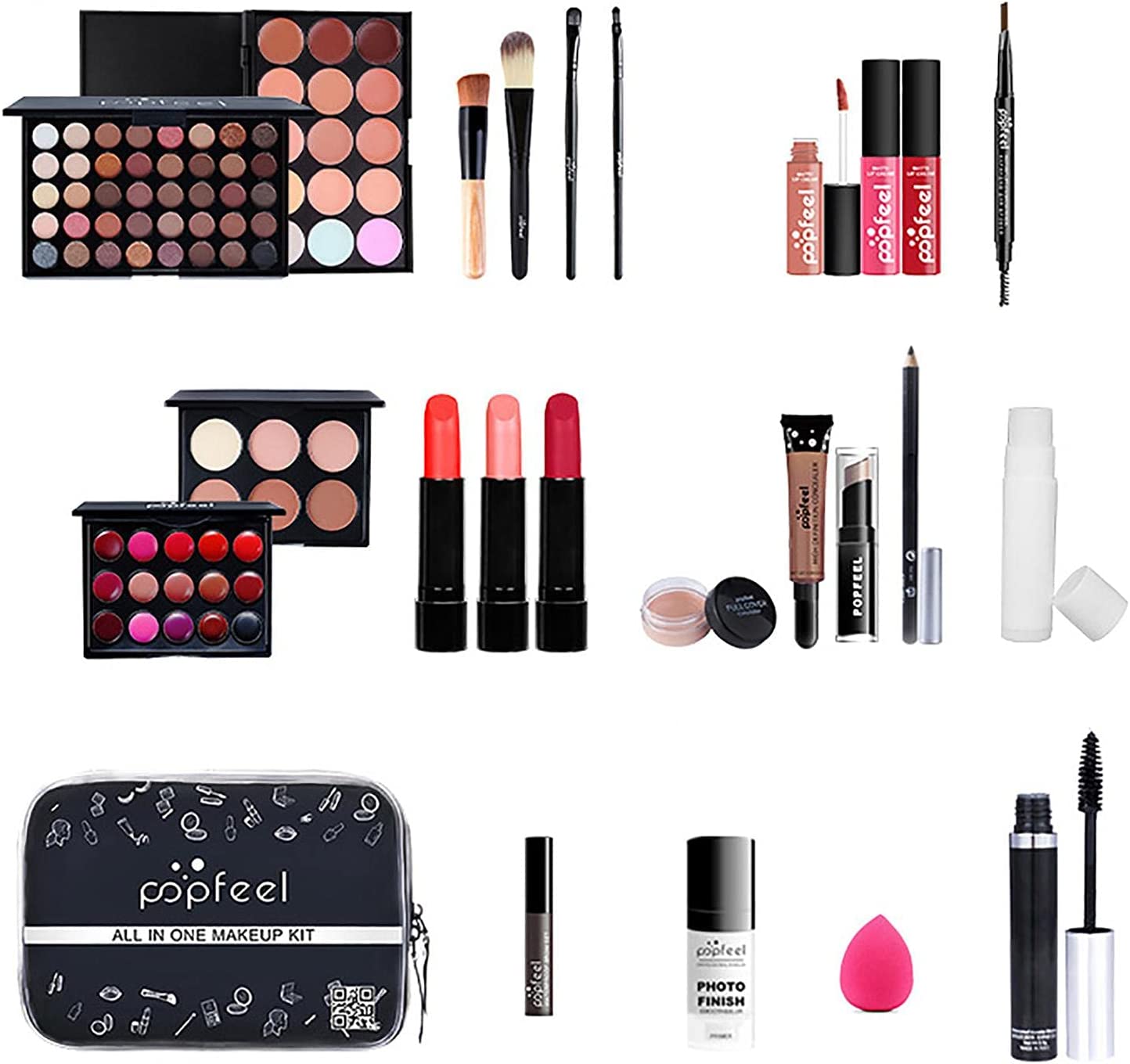 Attracting Makeup Set,Make up Full kit,Eye Shadow,Concealer,Lip Gloss,Eyebrow Pencil,Lipstick,Pre