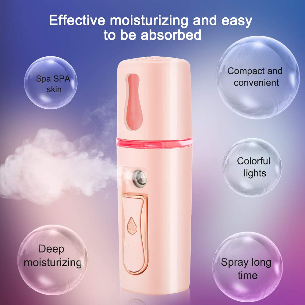 Portable Mini Nano Facial Mister - Nano Cold Atomization Sprayer,Repeat The Water Quickly, Relieve T