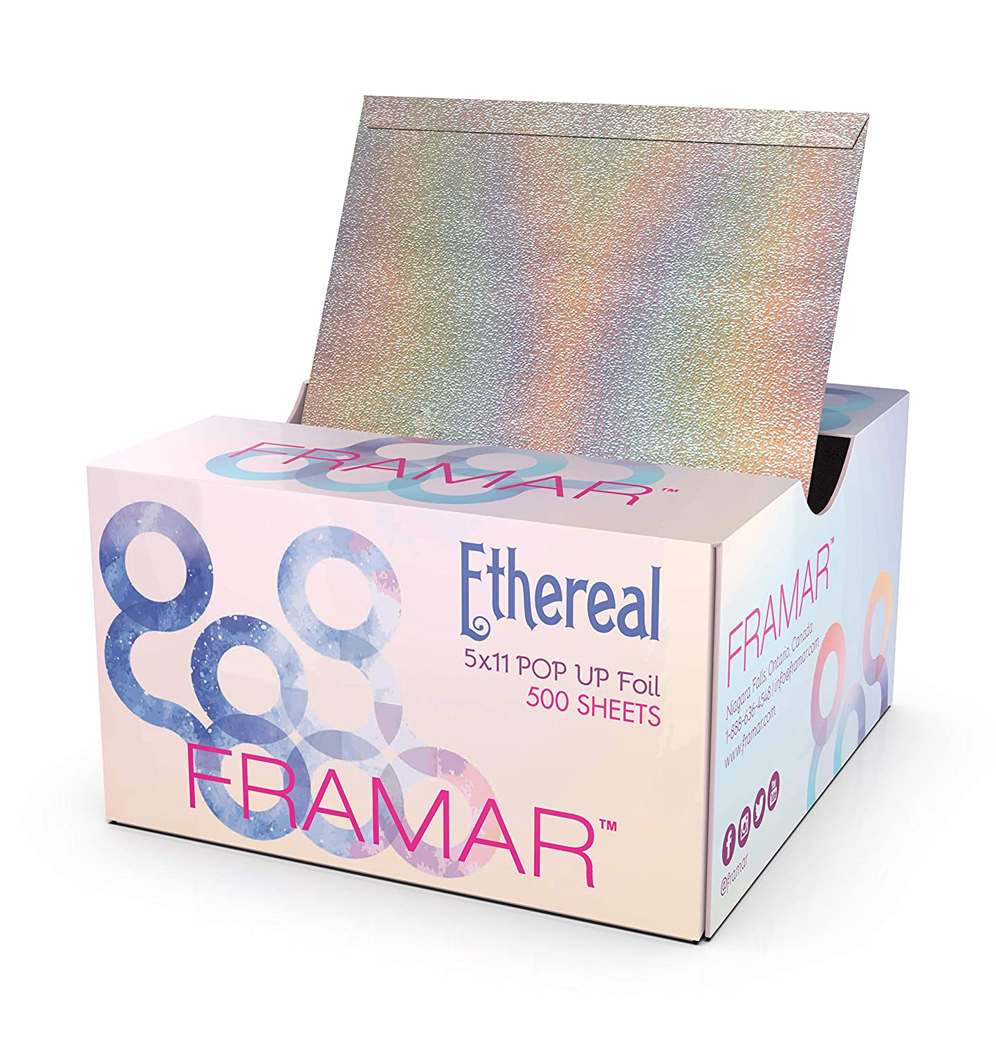 Framar Ethereal Pop Up Hair Foil, Aluminum Foil Sheets, Hair Foils For Highlighting - 500 Foil Sheet