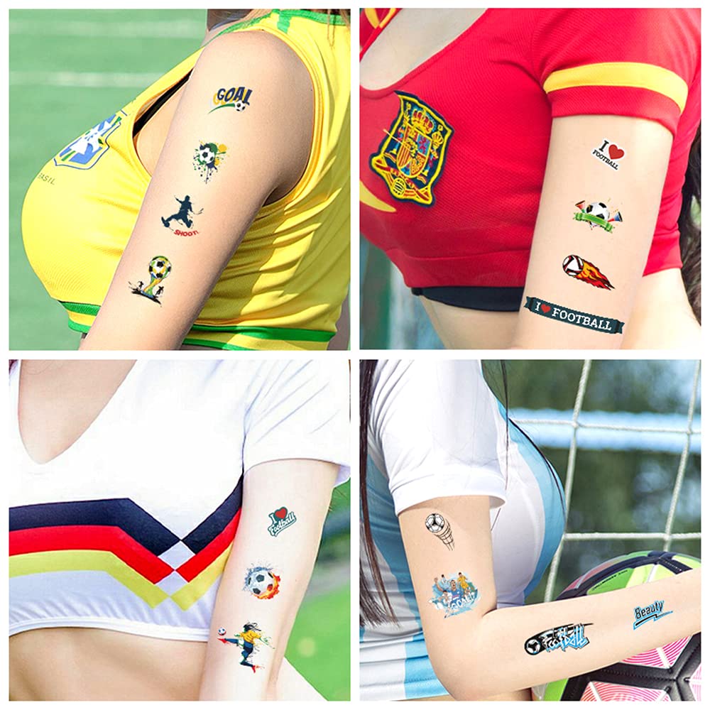Temporary Tattoo, 100pcs Fake Tattoos Designs, Waterproof Body Art Stickers, Fan Games Event Tattoo 