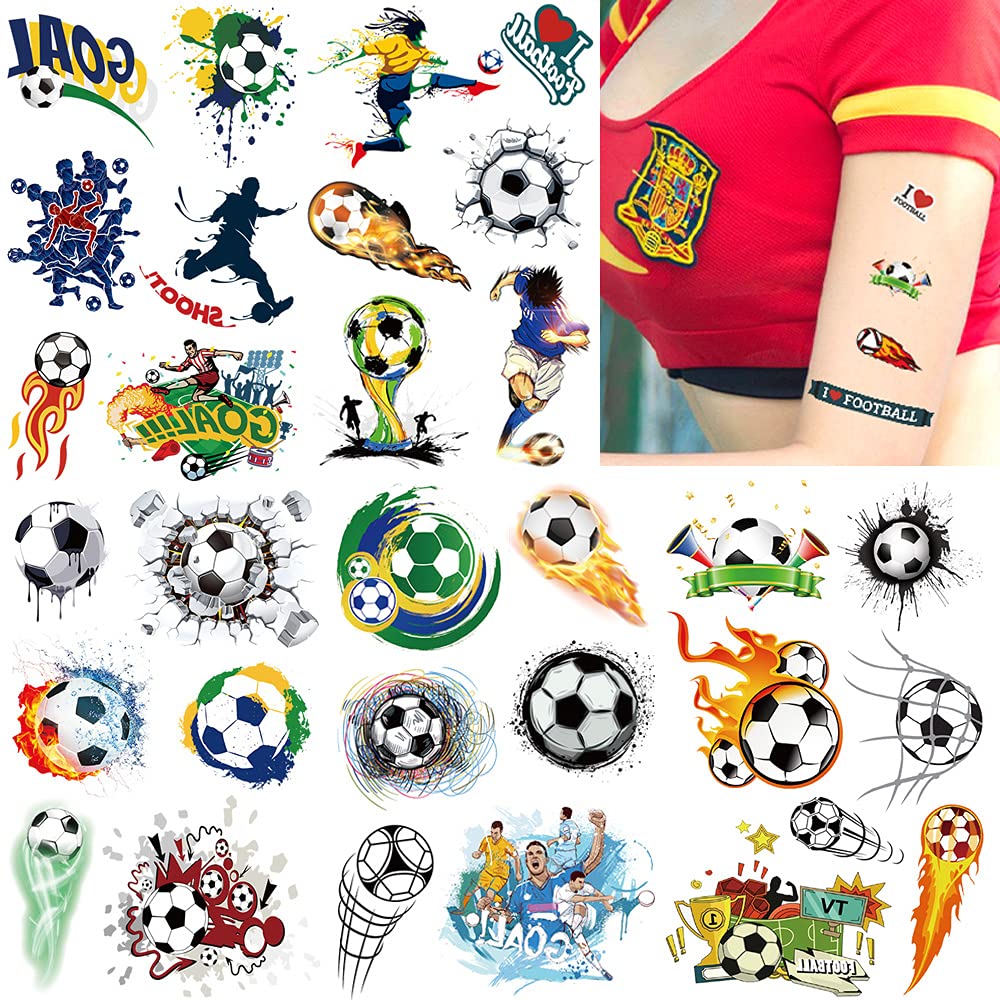 Temporary Tattoo, 100pcs Fake Tattoos Designs, Waterproof Body Art Stickers, Fan Games Event Tattoo 