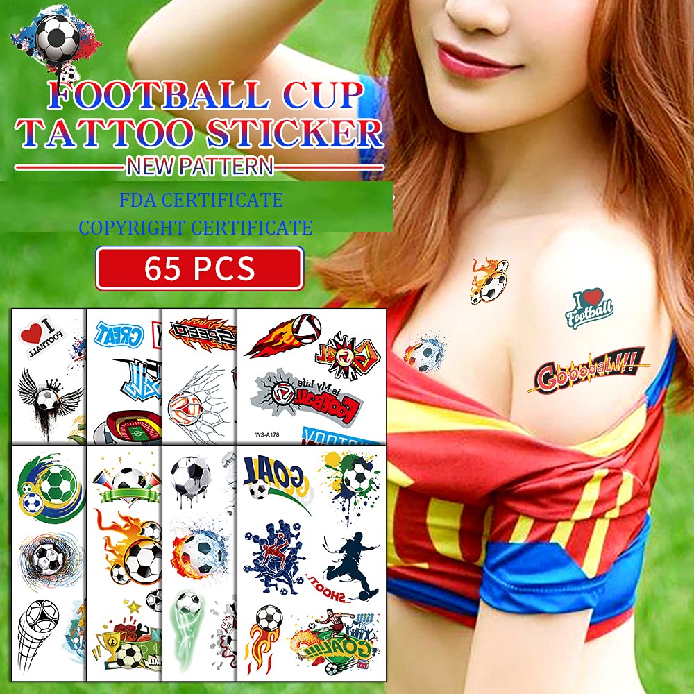 Temporary Tattoo, 100pcs Fake Tattoos Designs, Waterproof Body Art Stickers, Fan Games Event Tattoo 