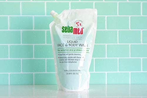 Sebamed Liquid Face & Body Wash 1 Liter Refill Bag for Sensitive and Delicate Skin pH 5.5 Ultra Mild