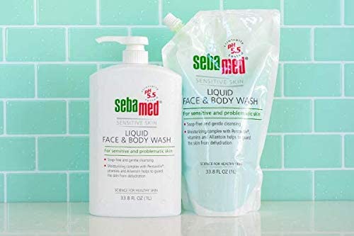 Sebamed Liquid Face & Body Wash 1 Liter Refill Bag for Sensitive and Delicate Skin pH 5.5 Ultra Mild