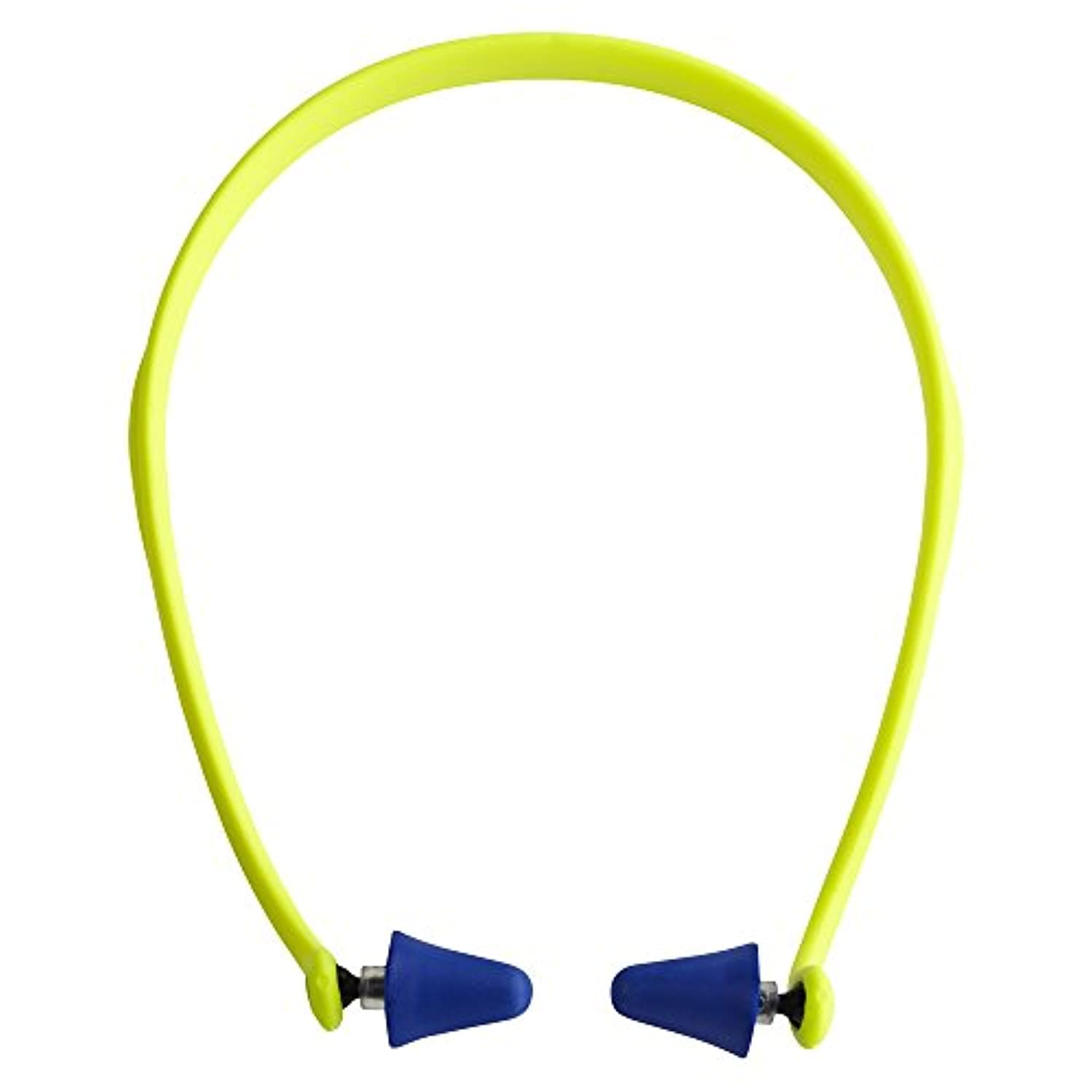 Sellstrom Reusable Banded Ear Plugs, Hearing Protection for Work, 25dB NRR, Hi-Viz Green/Blue, S2343