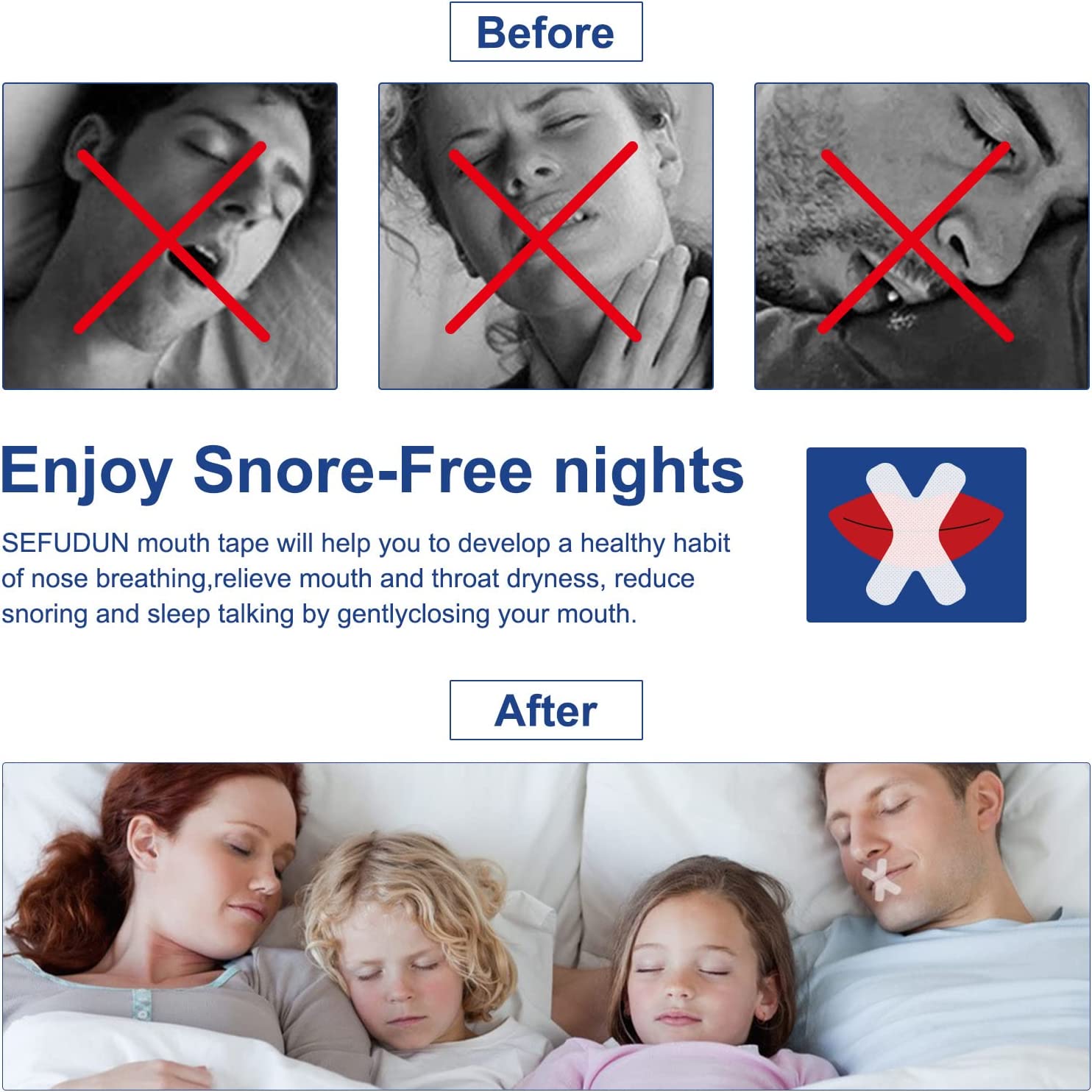 Sleep Strips Mouth Tape for Sleeping 120 PCS - Anti Snoring Devices Stop Snoring for Better Nose Bre