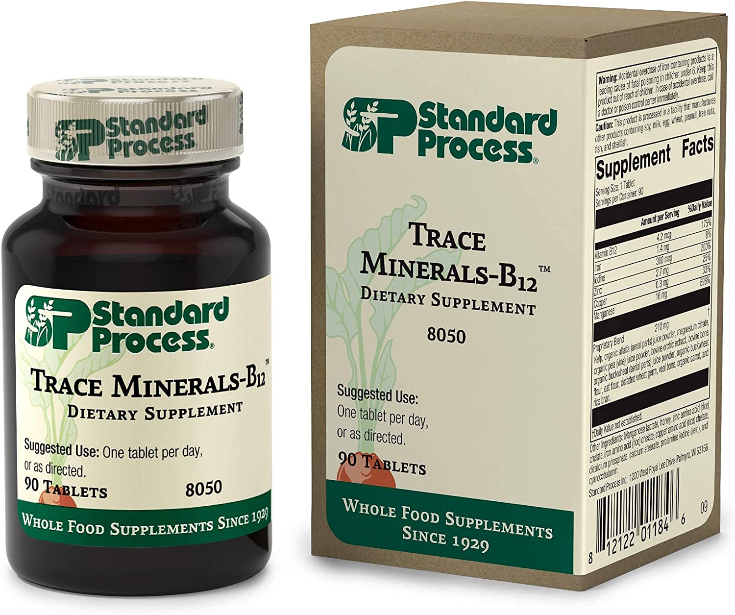 Standard Process Trace MineralsB12 Whole Food Spleen, Bone Health