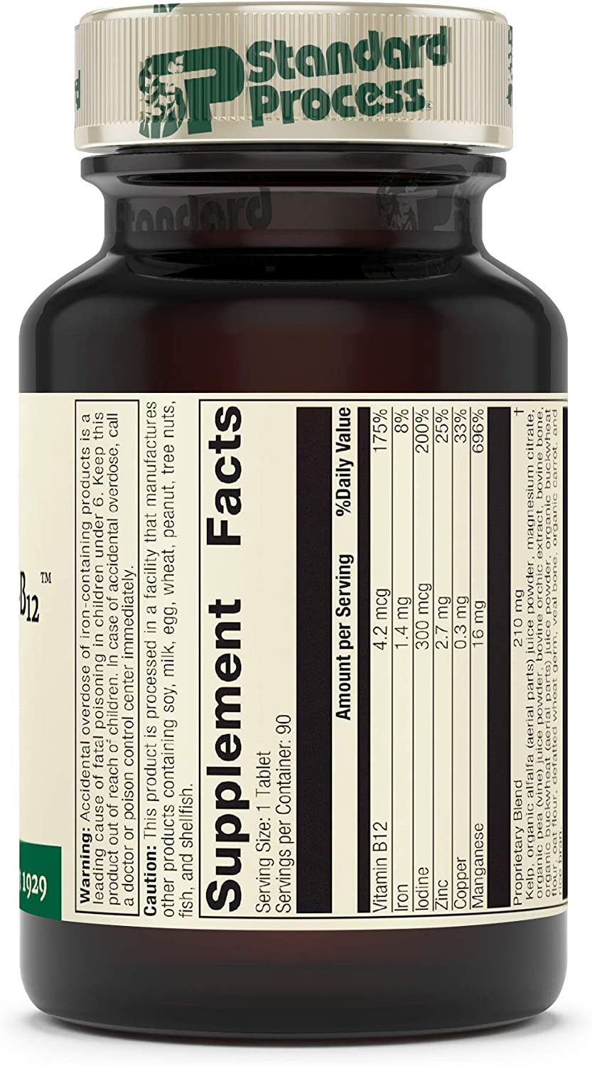 Standard Process Trace MineralsB12 Whole Food Spleen, Bone Health