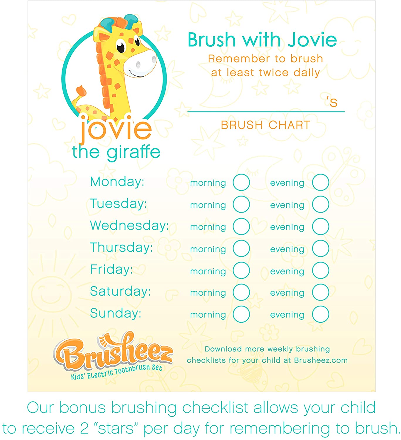 Brusheez® Kids Electric Toothbrush Set (Safari Edition) - Battery Operated, Soft Bristles, Easy On/