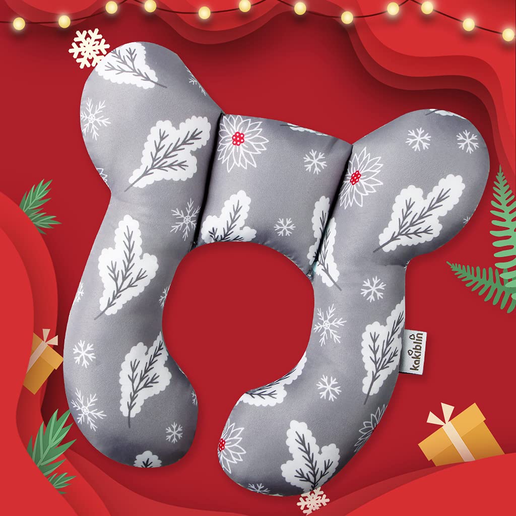 KAKIBLIN Baby Travel Pillow, Infant Head and Neck Support Pillow for Car Seat, Pushchair, for 0-1 Ye