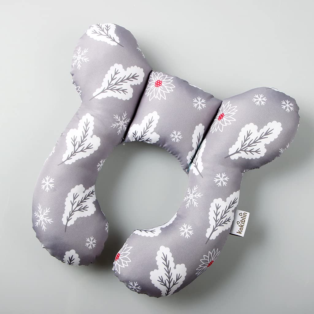 KAKIBLIN Baby Travel Pillow, Infant Head and Neck Support Pillow for Car Seat, Pushchair, for 0-1 Ye