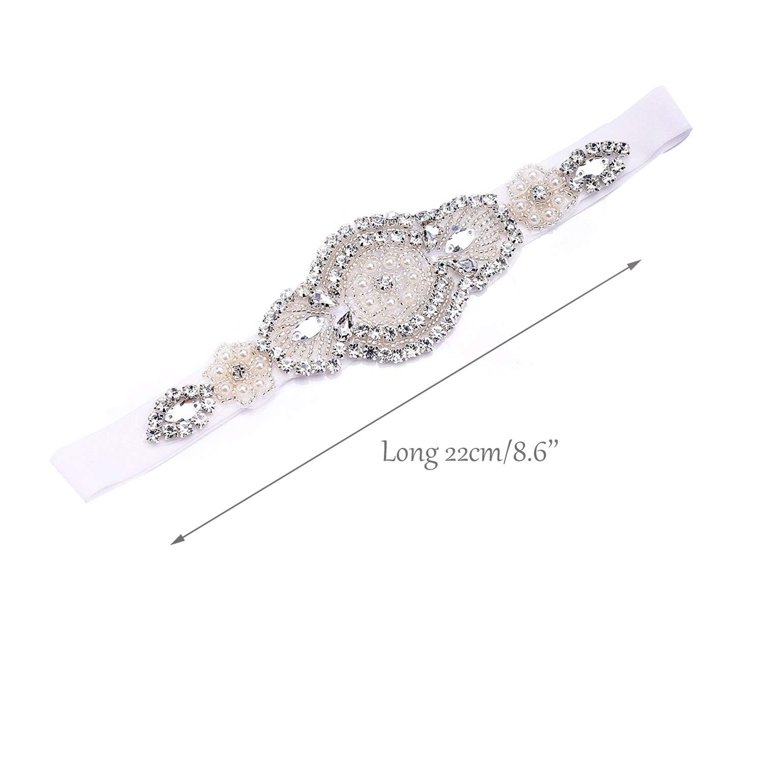 Missgrace Flower Gilr Silver Crystal Rhinestones Headband Wedding Hair Accessories Hair Jewelry for 