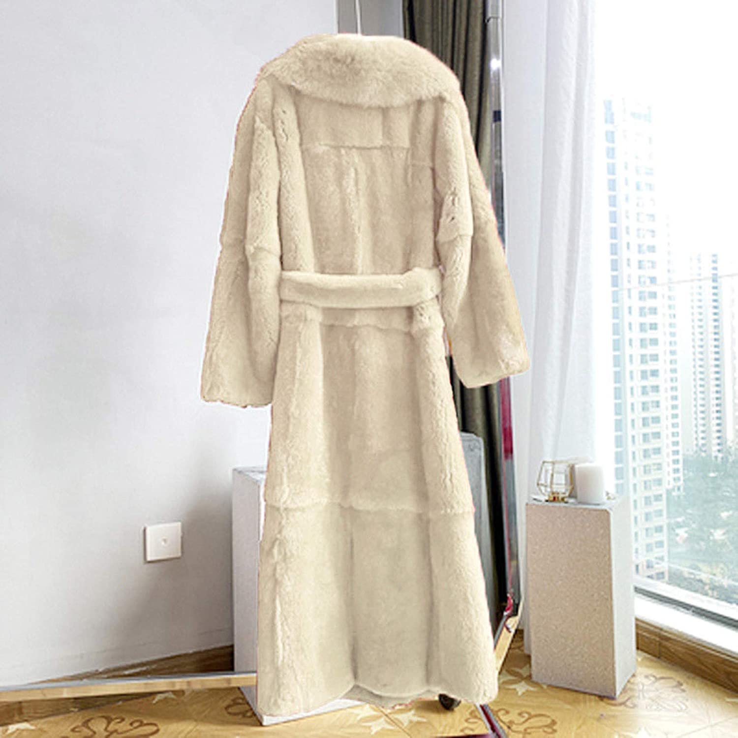 Dosoop Women Winter Warm Luxury Faux Furs Coat Outerwear Long Sleeve Faux Mink Faux Fur Plus Size Ho