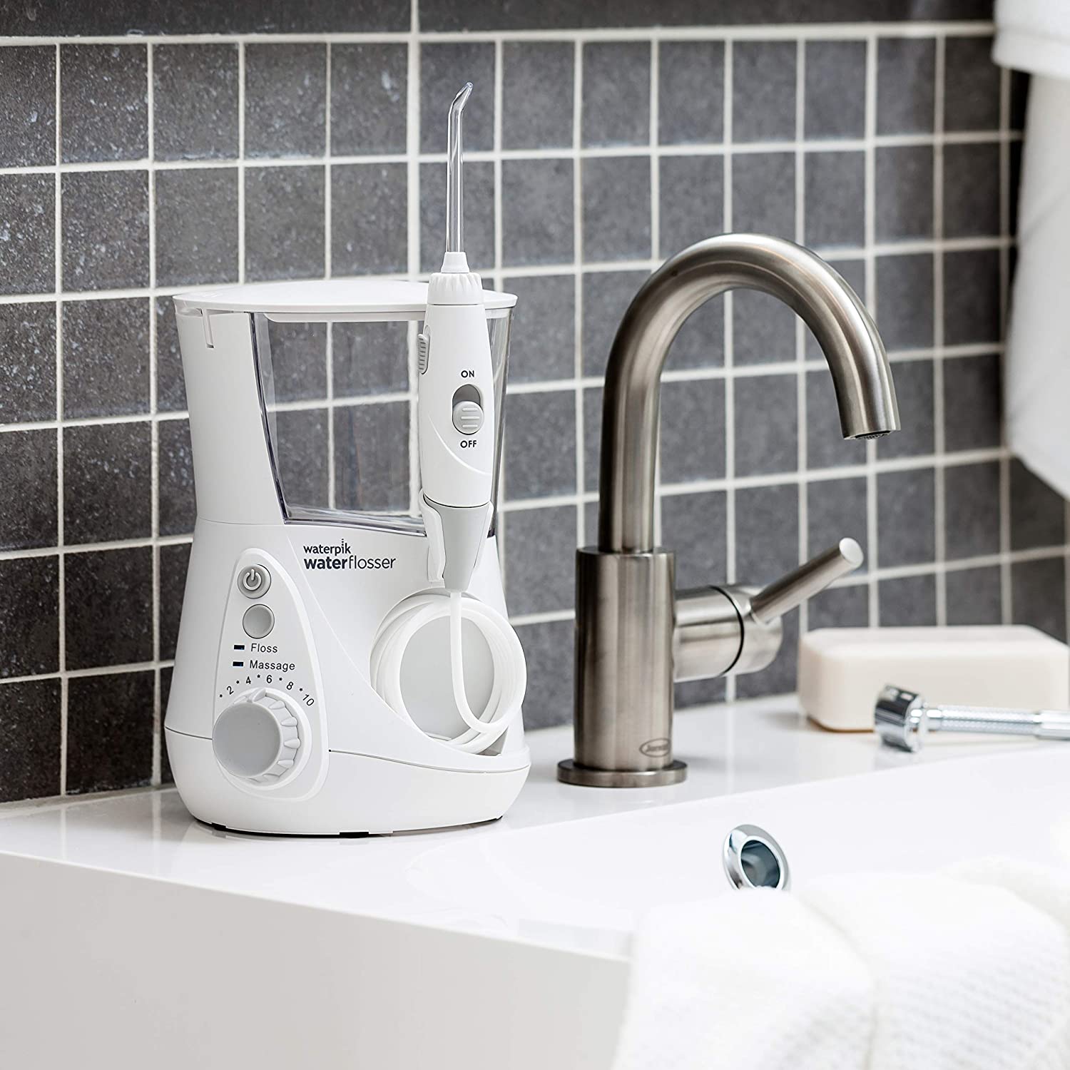 Waterpik Aquarius Water Flosser Professional For Teeth, Gums, Braces, Dental Care, Electric Power Wi