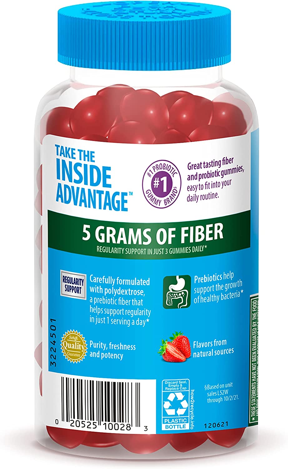 Digestive Advantage Prebiotic Fiber Gummies + Probiotics for Gut Health