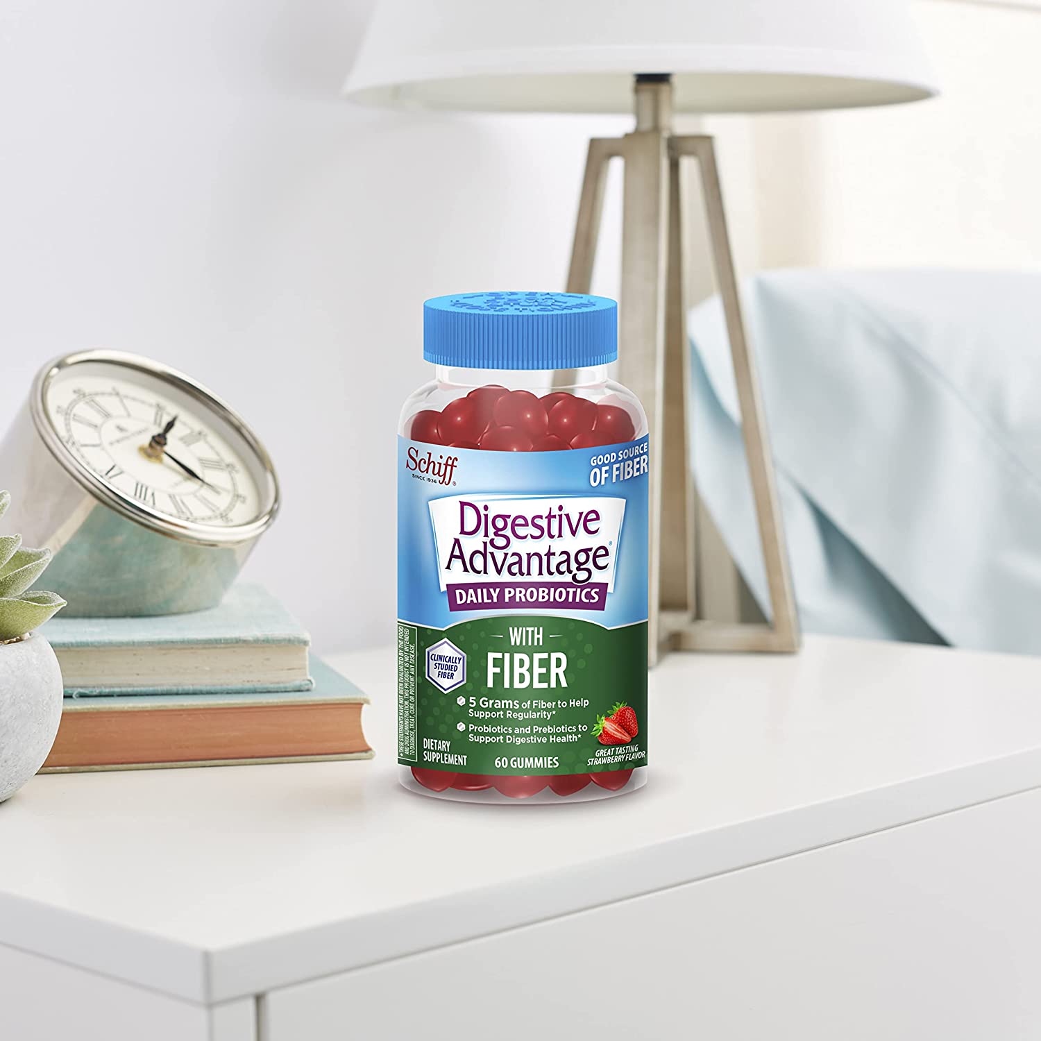 Digestive Advantage Prebiotic Fiber Gummies + Probiotics for Gut Health