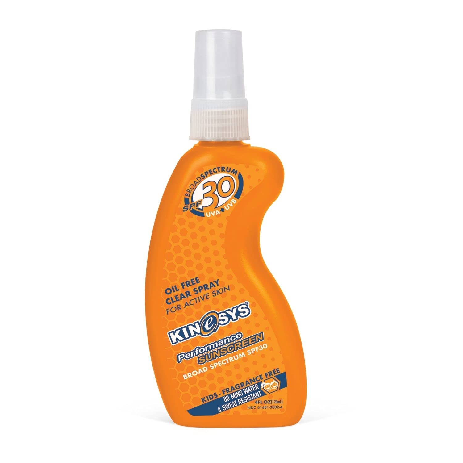KINeSYS Performance Sunscreen SPF 30, Kids, Fragrance Free Clear Spray, Sunscreen For Sensitive Skin