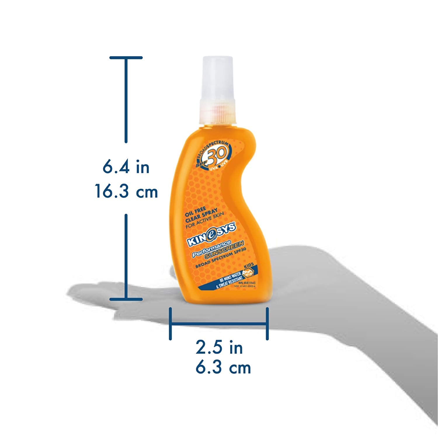 KINeSYS Performance Sunscreen SPF 30, Kids, Fragrance Free Clear Spray, Sunscreen For Sensitive Skin