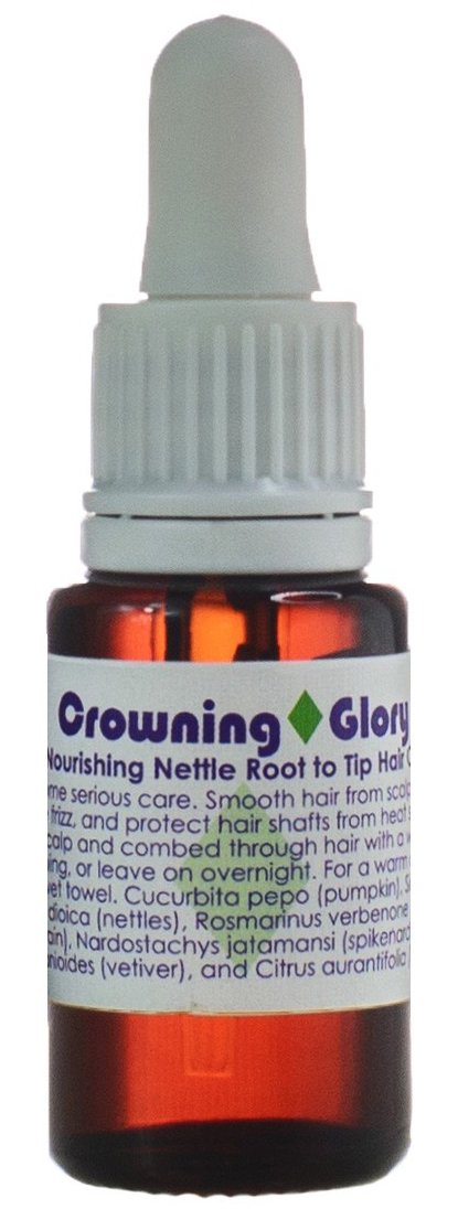 Living Libations - Organic Crowning Glory Nourishing Nettle Hair Oil | Natural, Wildcrafted, Vegan C