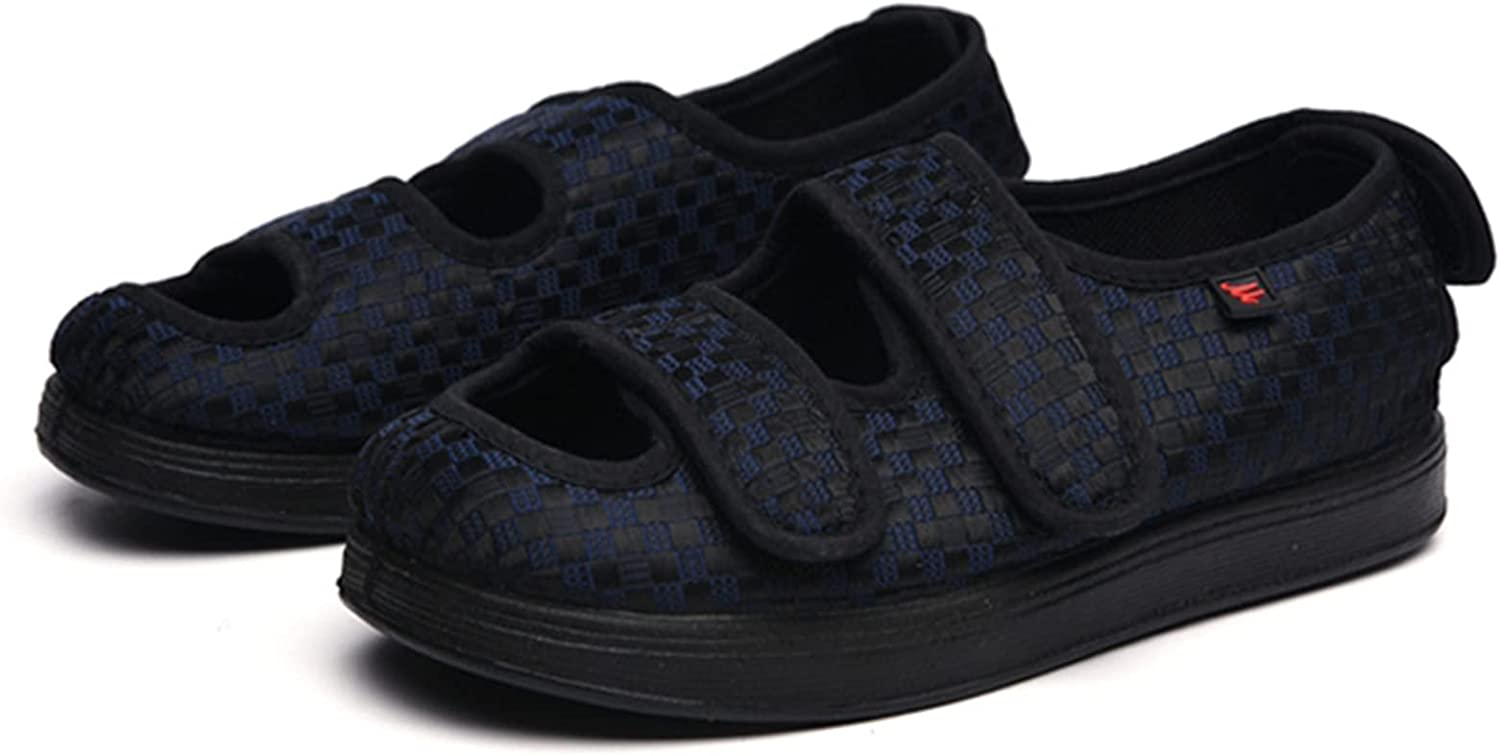 fohapfam Mens Diabetic Slippers Extra Wide Edema Swollen Sandals, Adjustable Hallux Valgus Recovery