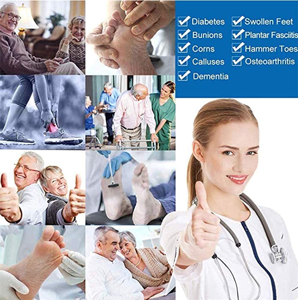 fohapfam Mens Diabetic Slippers Extra Wide Edema Swollen Sandals, Adjustable Hallux Valgus Recovery