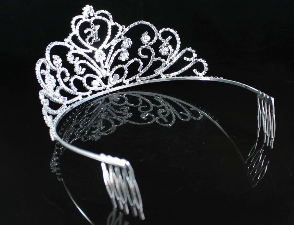 Sweet Sixteen 16 Years Old 16th Birthday Party Princess Clear White Austrian Rhinestone Tiara Crown