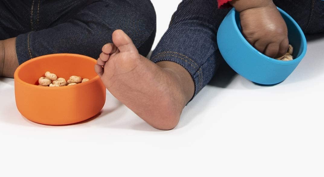 Modern Twist Snack Set, Silicone, Bowl for Snacking, Orange