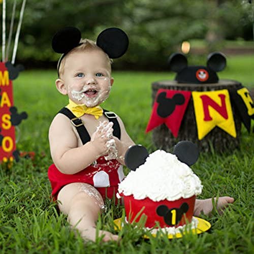 Baby Boy Cake Smash First Birthday Y Back Clip Suspenders Bloomers Bowtie Outfits Photography Props