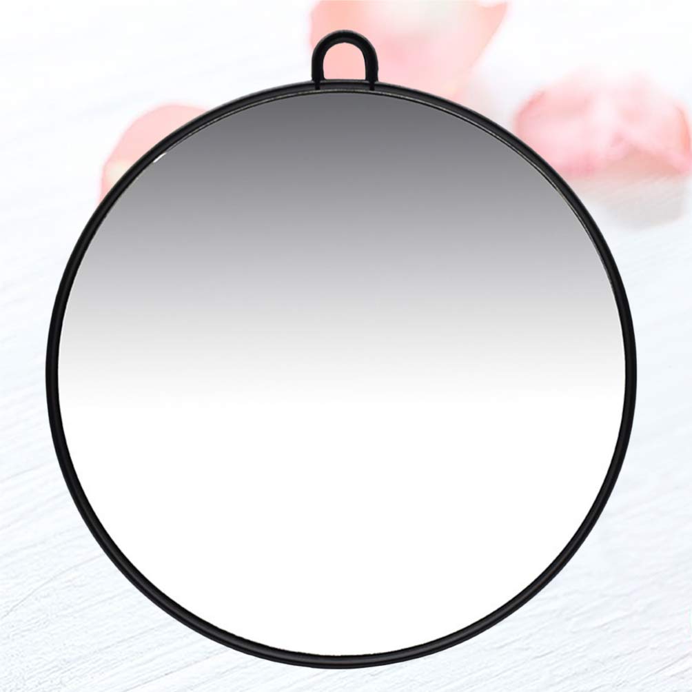 LEORX Salon Handheld Mirror Professional Round Barber Mirror Large Handheld Mirror for Makeup and Ha