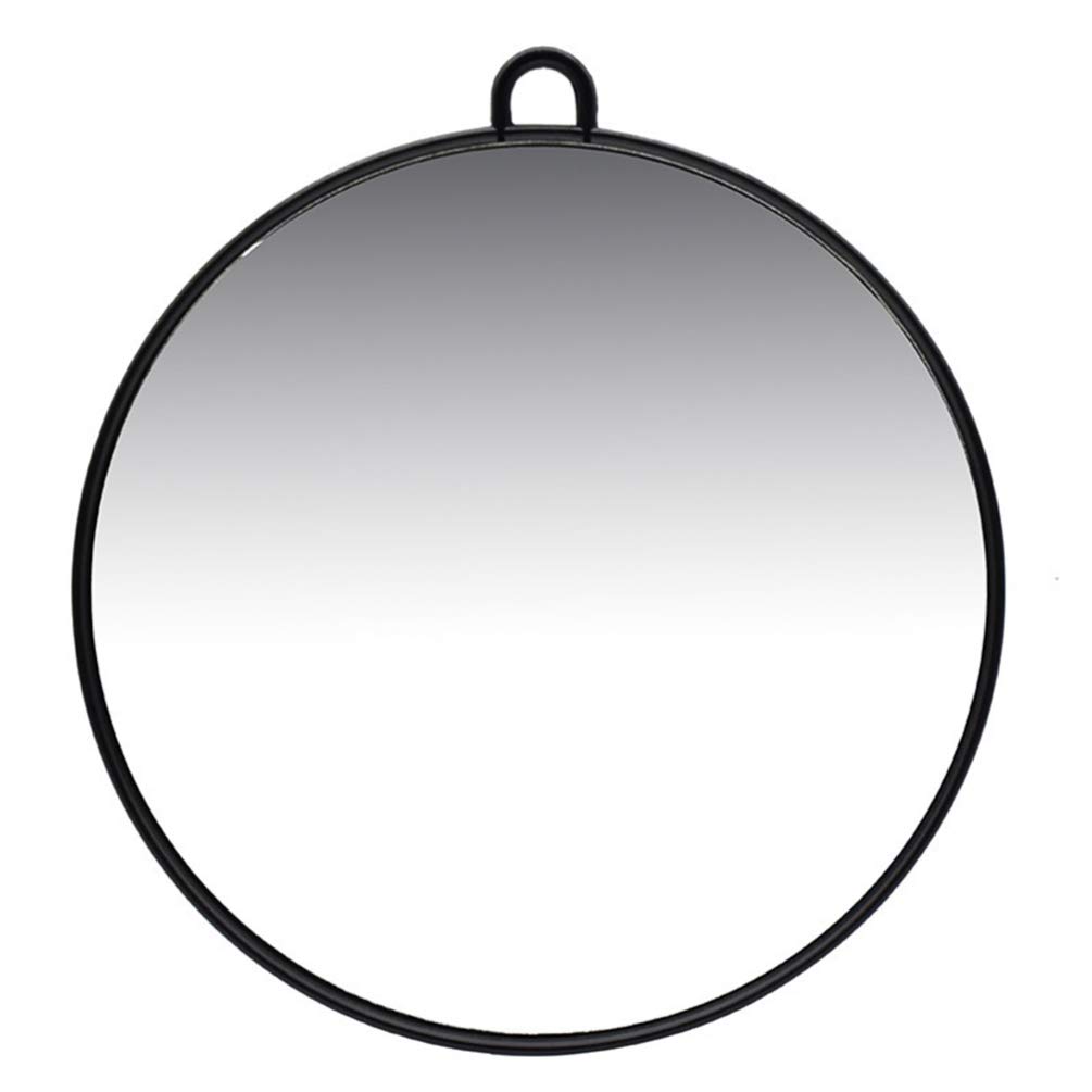 LEORX Salon Handheld Mirror Professional Round Barber Mirror Large Handheld Mirror for Makeup and Ha