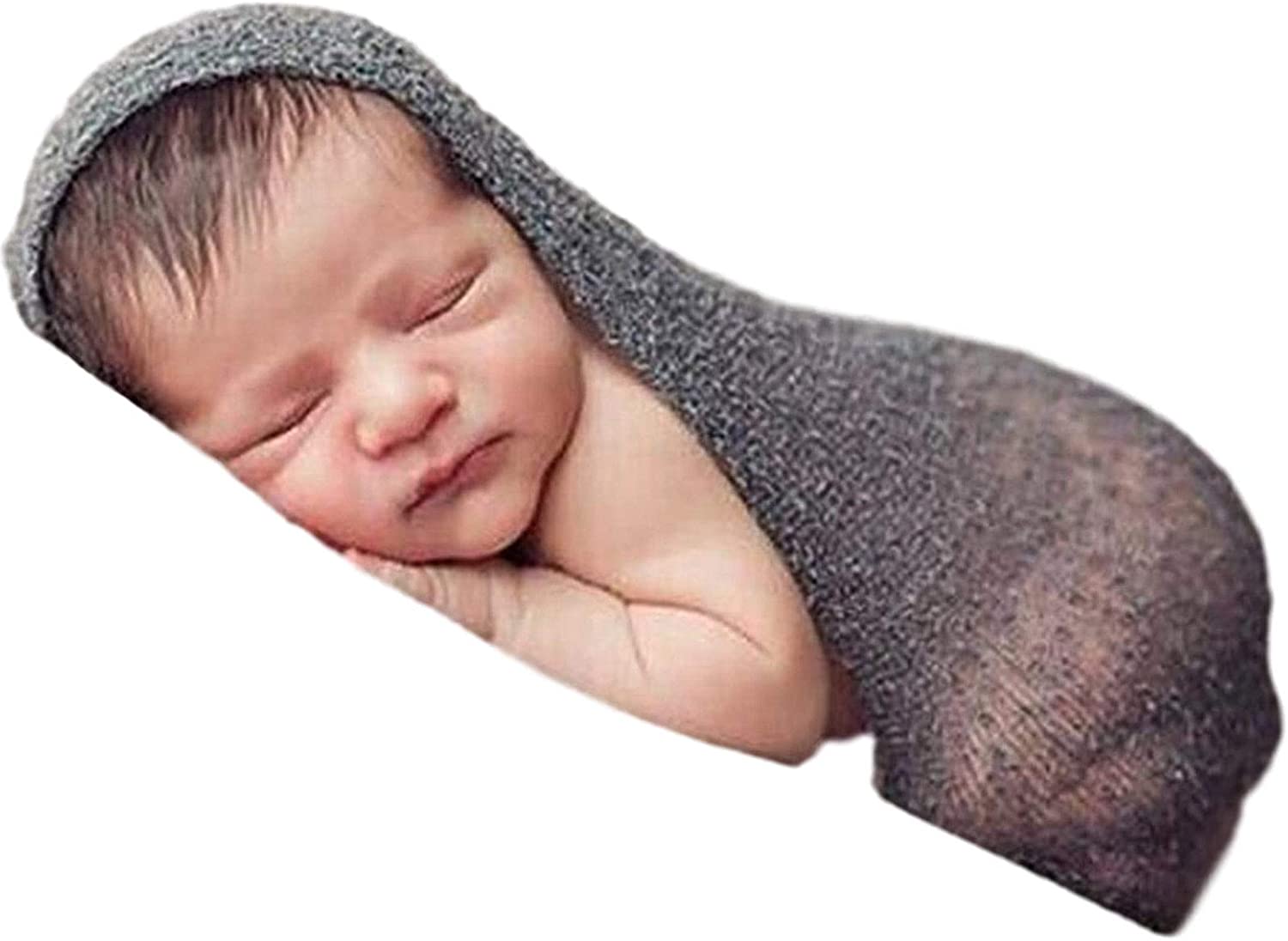 Sunmig Newborn Baby Stretch Wrap Photo Props Wrap-Baby Photography Props (Dark Grey)